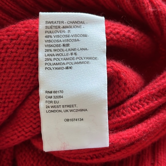 Women’s Anthropologie, Red Sweater, size S - Picture 6 of 6